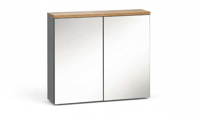 Spiegelkast Wandkast Badkamerkast met spiegel 80 cm Bad