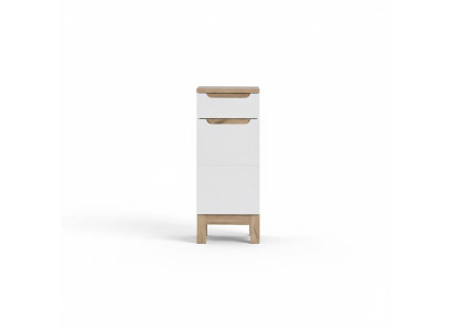 Badkamermeubilair onderkast planken op staanders hoogglans wit badkast