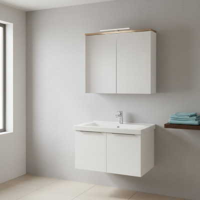 Spiegelkast Wandkast Badkamerkast met spiegel 80 cm