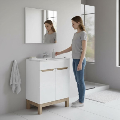 Wastafel Wastafel Onderkast Basin Badkamer wastafels 60cm keramiek