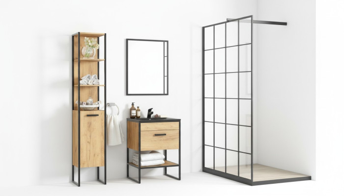 Ontwerp badkamermeubels Bad 5-delige set Garnituur Kast Wastafel