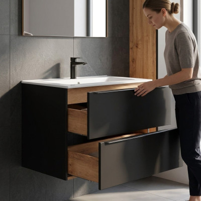 luxe wastafel wastafel onderkast kast bekken wastafels bad 80cm