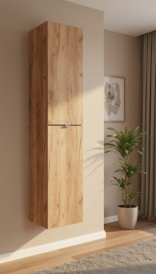 Hoogwaardige badkamerkast hoge kast hout badmeubels luxe
