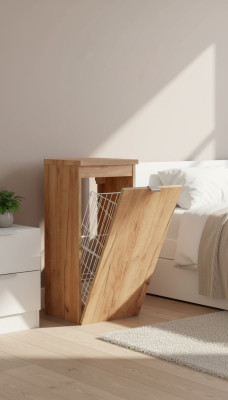 Universele wandkast badkamermeubel met wasmand