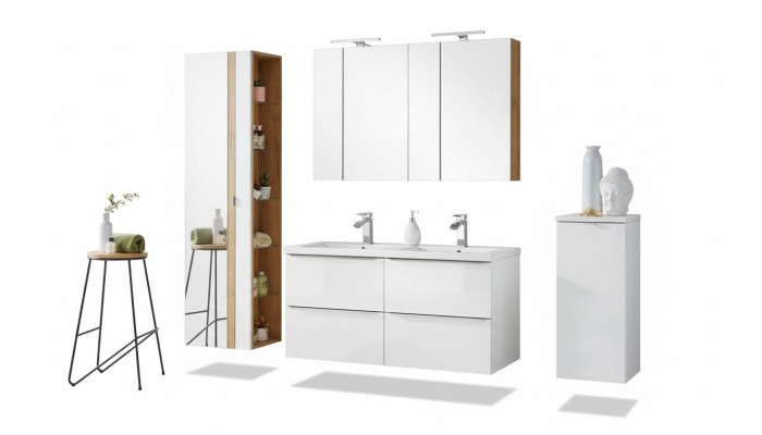 Ontwerp badkamer meubels Bad 6-delig set garnituur kast decoratie wastafel.