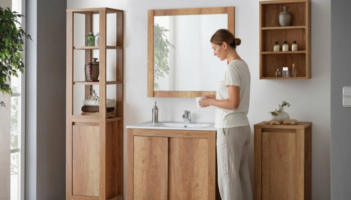 Ontwerp badkamer meubels bad set decoratieve set kast wastafel