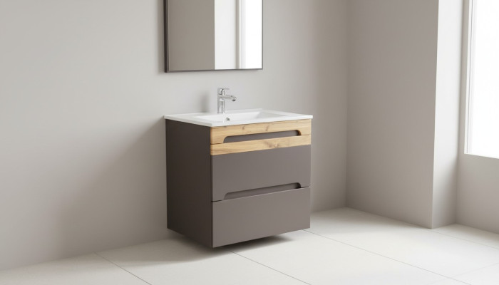 Badkamermeubel set 60 cm Decoratieve wastafel met onderkast Moderne wastafel