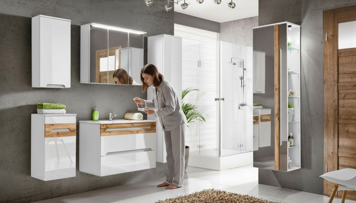 Ontwerp badkamer meubels bad 5-delige set decoratie badkamermeubels kast wasbak