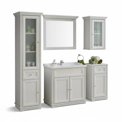 Ontwerp Badkamer Meubilair Bad 5-delig Deco Set Badkamerkast Wastafel
