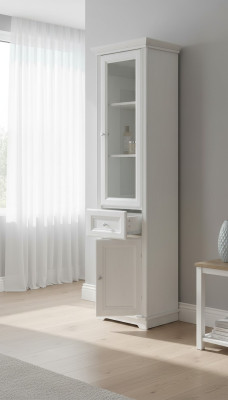 Hoge kast Badkamermeubel Onderkast Hoge kast wit Badkast