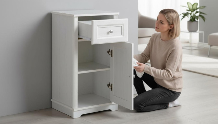 Badkamermeubel onderkast badkamerkast wit 81cm kast badkamermeubels hangend bad nieuw.