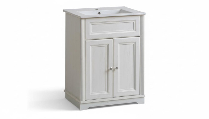 Badkamermeubilair in antieke stijl met wastafelonderkast voor landelijk badkamer 60cm.