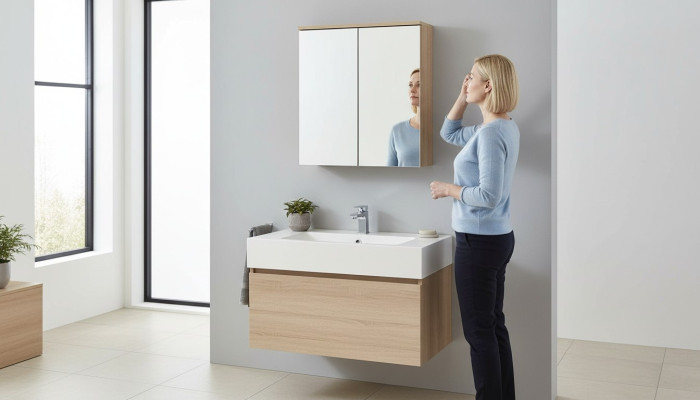 Spiegelkast badspiegel decoratie wandkast wandkast badkamerkast