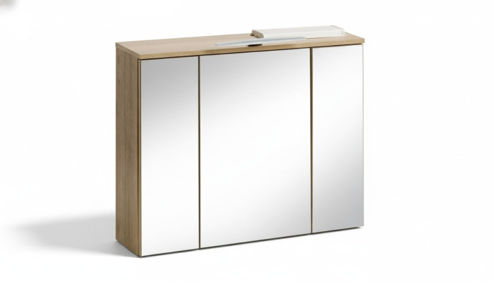 Spiegelkast Wandkast Badkamerkast Deco met spiegel 80 cm LED