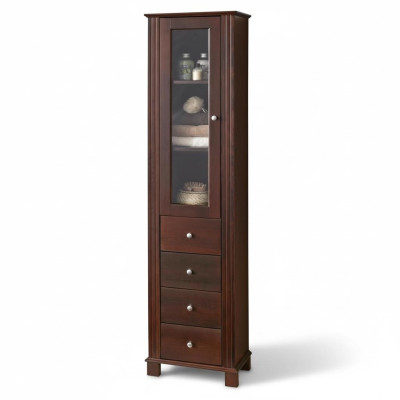 Hoogwaardige badkamerkast Hoge kast Decoratief houten badmeubilair Luxe