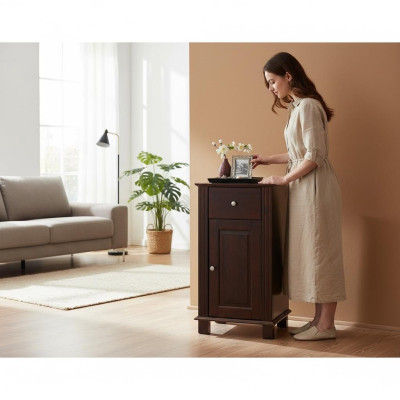 Badkamer meubels rek kast badkamer meubels bruine kasten 46x36x83cm houten rekken