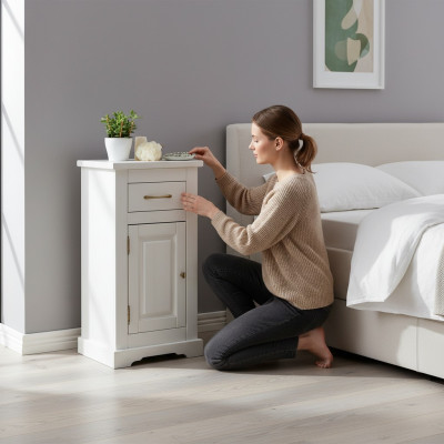 Badkamer meubelen plank kast bruine kasten apotheken