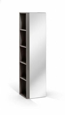 Badkamer hoge kast met spiegeldeur planken badkamermeubel