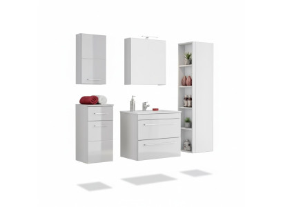 Ontwerp badkamer meubels decoratie bad 5-delige set garnituur kast wastafel.