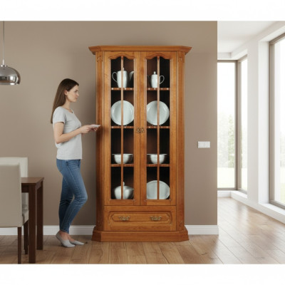 Dressoir Vitrine Ladekasten Decoratieve vitrines Ladekast kast glas ontwerper
