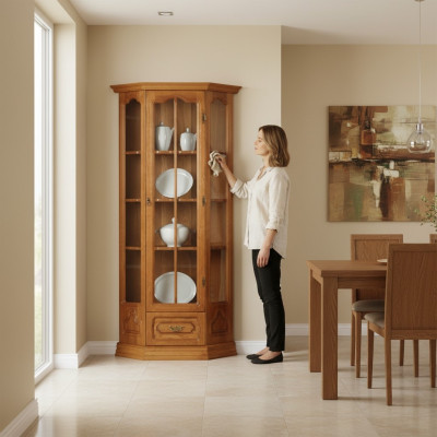 Klassieke kast dressoir vitrine ladenkast vitrinekast