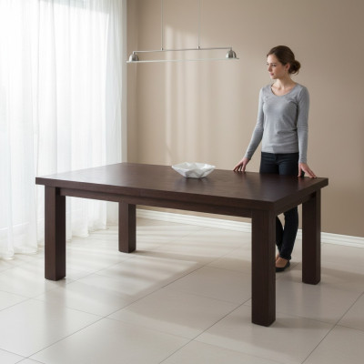 Eettafel Houten tafel Houten tafels Tafel Eetkamer Massief Uittrekbaar Formaat