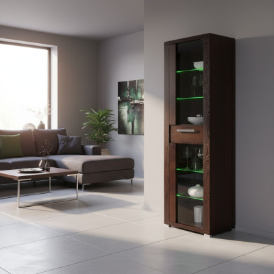 Vitrine kast ladekast glazen plank vitrines rekken houten decoratiekasten nieuw