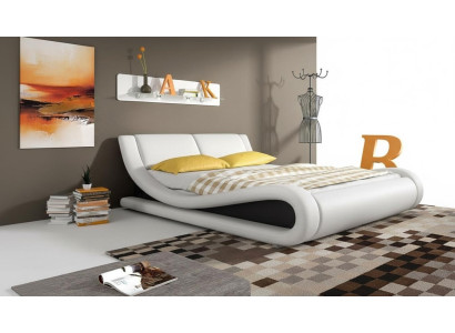 Bed met gestoffeerd Polster Kunstleer Designer Hotel Twee Luxe Design