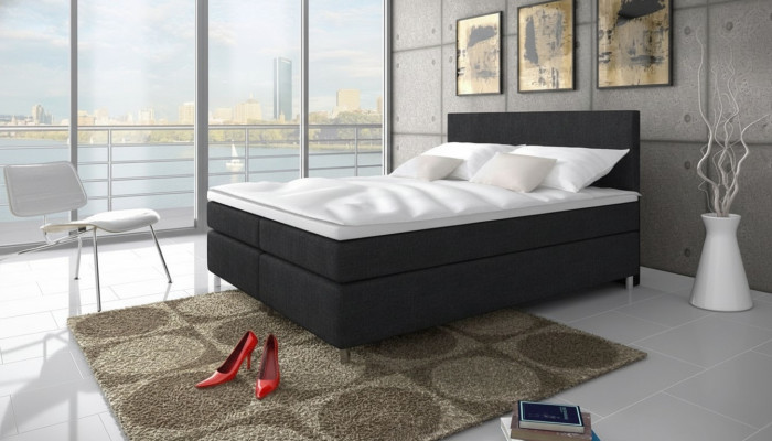 Gepolsterd bed Bedden Bed Gestoffeerd Boxspringbed Design Hotel Dubbel Luxe Design