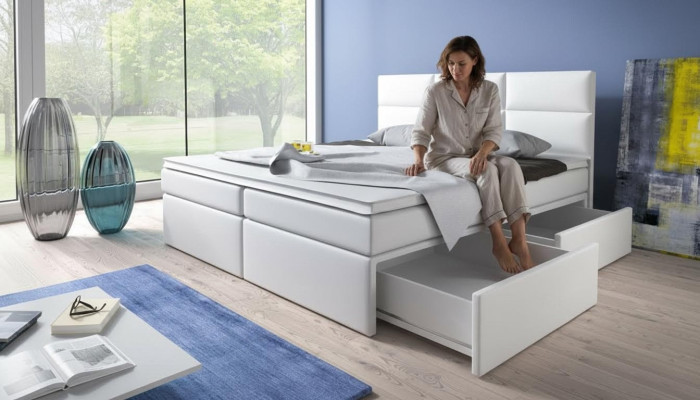 Boxspringbedden Bed Frame Kunstleer Designer Hotel Dubbel Luxe Design Nieuw