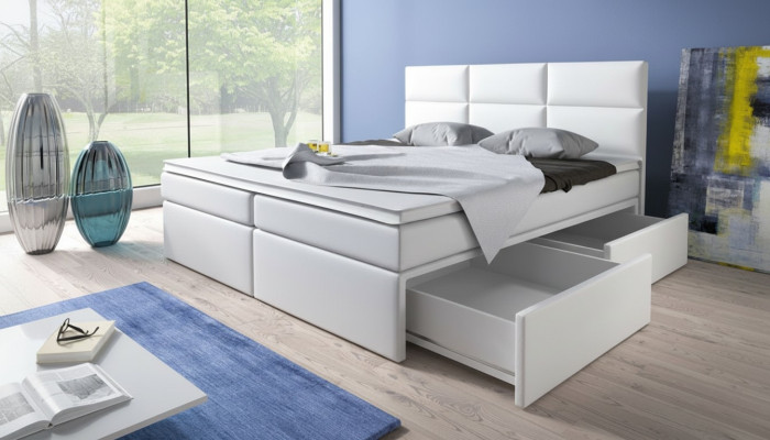 Boxspringbedden Bed Frame Kunstleer Designer Hotel Dubbel Luxe Design Nieuw
