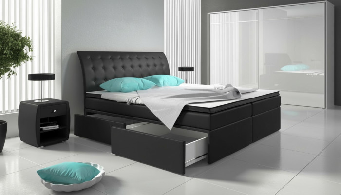 Boxspringbed Bedden Bed Bekleding Kunstleer Designer Hotel Dubbel Luxe Ontwerp