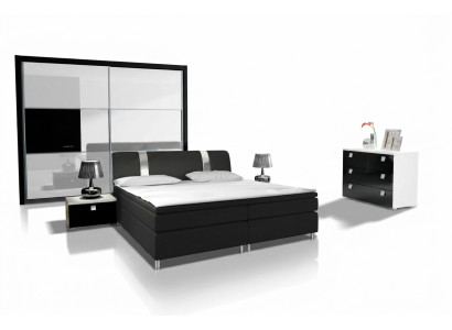 Ontwerp Slaapkamer Moderne Sets Compleet Kast Bed Commode Nachtkastje