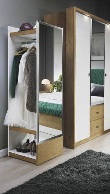 Garderobe spiegelkast slaapkamer zwevende deuren van 55 cm kledingkasten nieuw