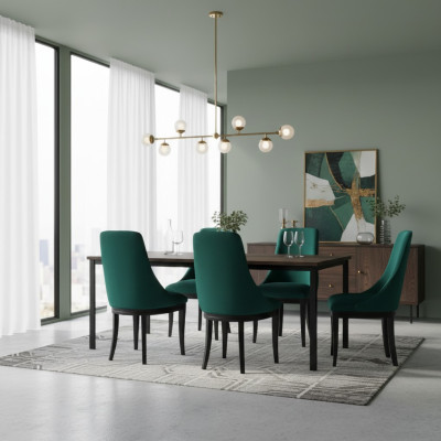 Stel 6x Luxe Klassieke Eetkamerstoel Stoelen Zit Modern Massief Hout