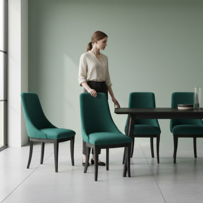 Groene stoelen 8x Luxe Klassieke Eetkamerstoel Stoelen Zit Modern