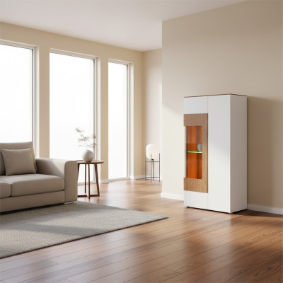 Moderne vitrine glazen kast woonkamer etalage 1-deurs design vitrines nieuw