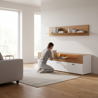 Sideboard TV Lowboard RTV XXL Kast Tafel Woonkamer Hout Klassiek Barok