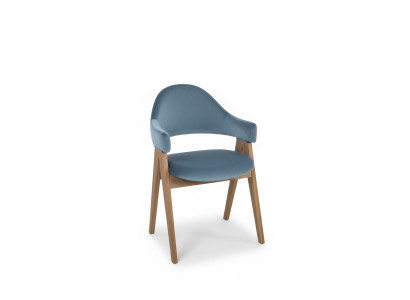 Set van 4 luxe design gestoffeerde massief houten stoelen voor kantoor, eetkamer.
