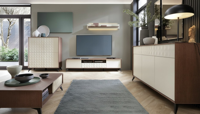 Set Moderne woonkamer dressoir RTV dressoir Woonkamertafel Woonwanden