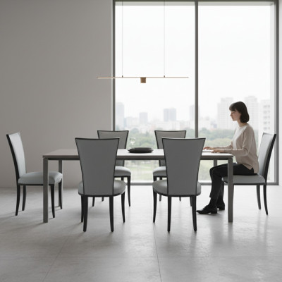 Stel 6x massief houten eetkamerstoelen designerstoel stoelen eetkamerstoelen nieuw.