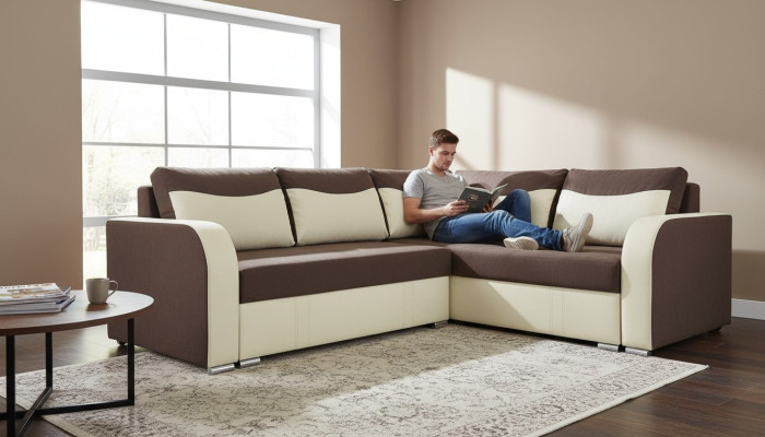 Hoekbank Bank Designer Bank Bedfunctie Bedlade Slaapbank Hoekbank Bank