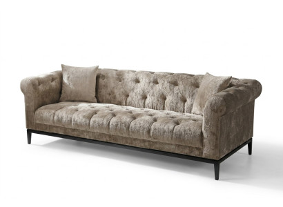 Edel luxueus Chesterfield bank bankstel stof leer banken stofferen