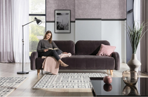 Het luxe grote slaapbank is gemaakt van hoogwaardig materiaal.