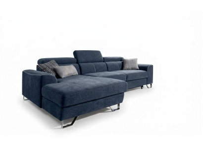 Stijlvol, zeer zacht, ultra comfortabel hoekbank in modieuze en luxueuze bekleding.
