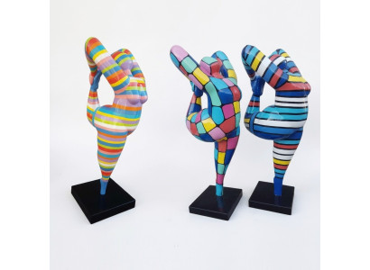 Abstracte Designer Figuren XXL Beelden Tuin Woonkamer Kunst Sculptuur Kleurrijk