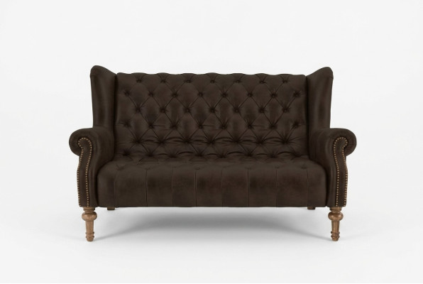 Zwarte Chesterfield bank Moderne driezitter Stijlvolle 3-zits