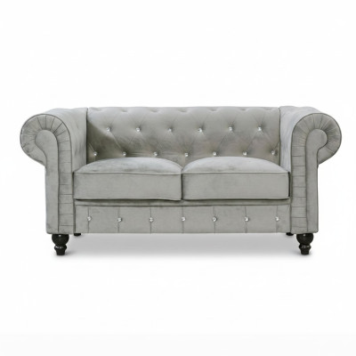 Chesterfield bank sofa bekleding stof leer banken bekledingsset 2 zits