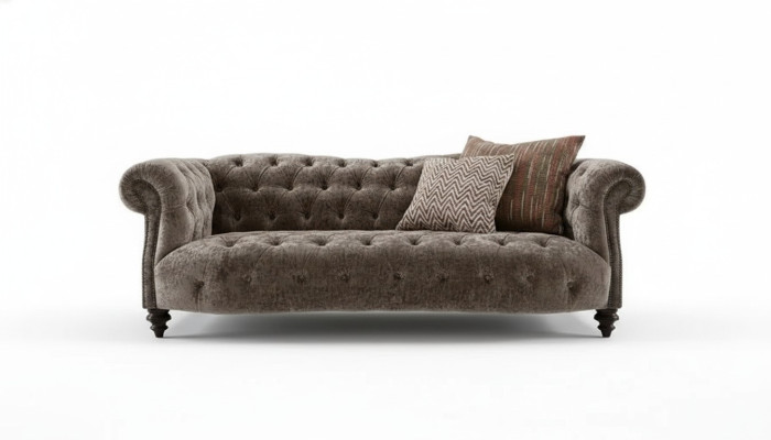 Chesterfield Bank Bank Bekleding Stof Leer Bankstel 3-Zits