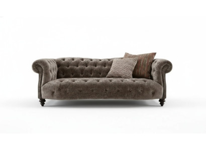 Chesterfield Bank Bank Bekleding Stof Leer Bankstel 3-Zits